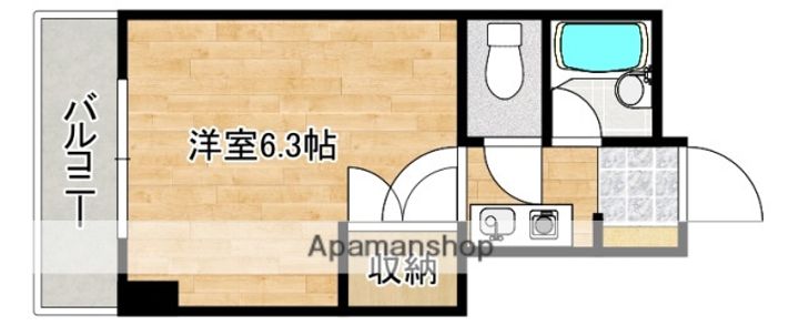 広島県広島市南区東雲1丁目の賃貸マンションの間取り