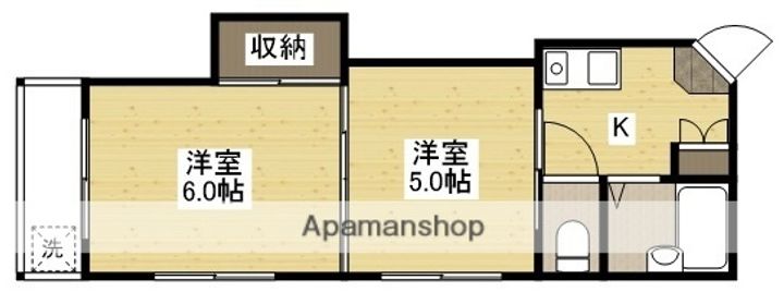 広島県広島市南区京橋町の賃貸マンションの間取り