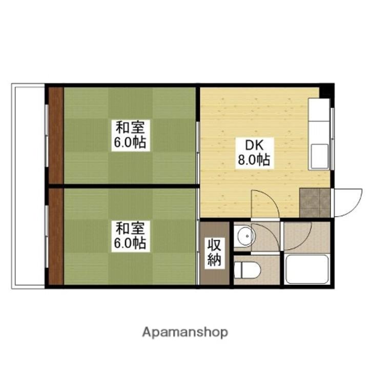 広島県安芸郡海田町大正町の賃貸マンションの間取り