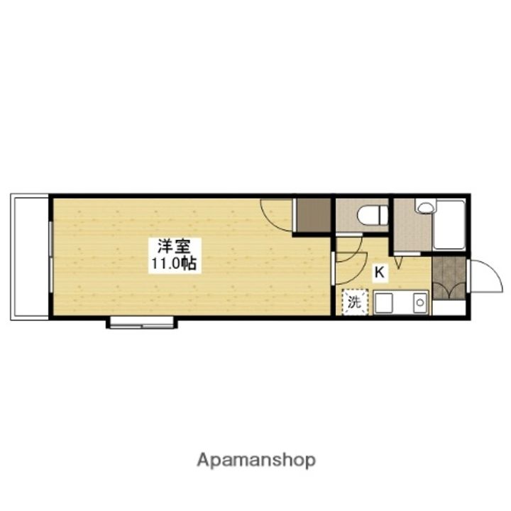 広島県広島市安佐南区西原2丁目の賃貸マンションの間取り