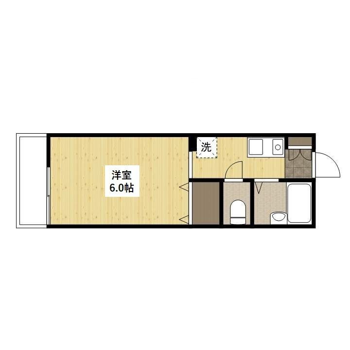 広島県広島市安佐南区長楽寺2丁目の賃貸アパートの間取り
