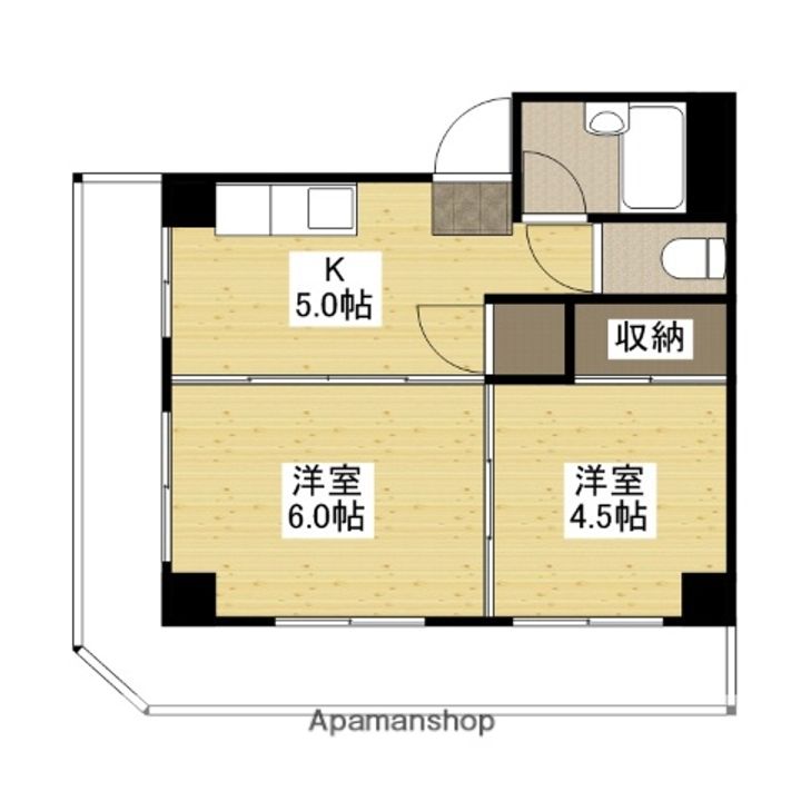 広島県広島市西区新庄町の賃貸マンションの間取り