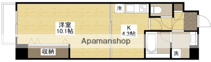 広島県広島市中区幟町の賃貸マンション804の間取り