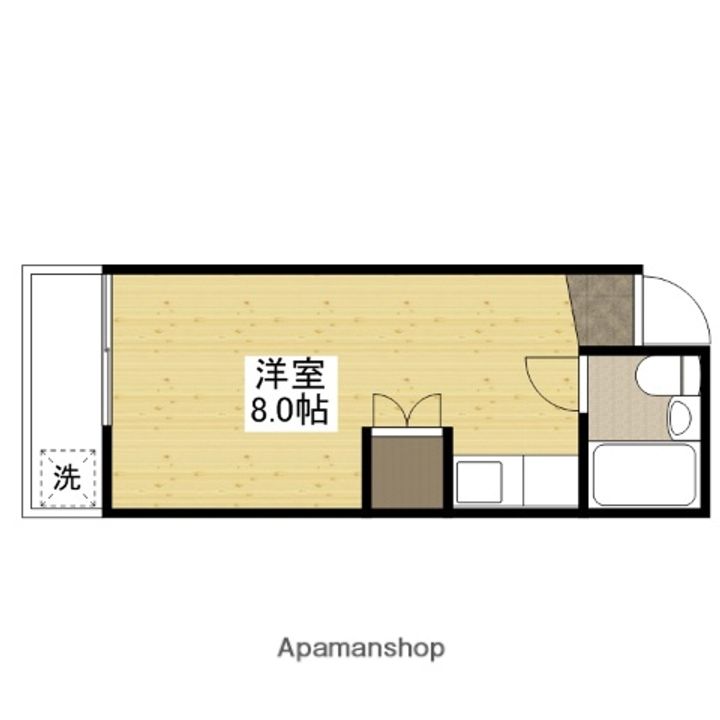 広島県広島市西区大芝1丁目の賃貸マンションの間取り