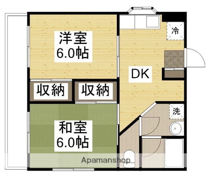 広島県広島市西区楠木町2丁目の賃貸マンションの間取り