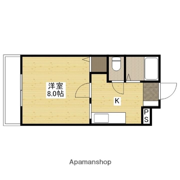 広島県広島市安佐北区可部南4丁目の賃貸アパート201の間取り