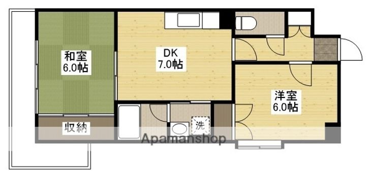 広島県広島市東区光町1丁目の賃貸マンションの間取り