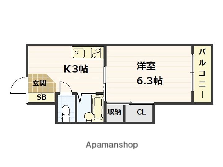 広島県広島市南区宇品東2丁目の賃貸マンションの間取り