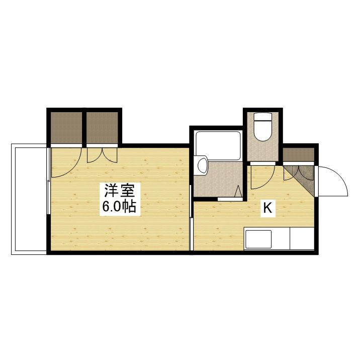 広島県広島市西区大芝2丁目の賃貸マンションの間取り