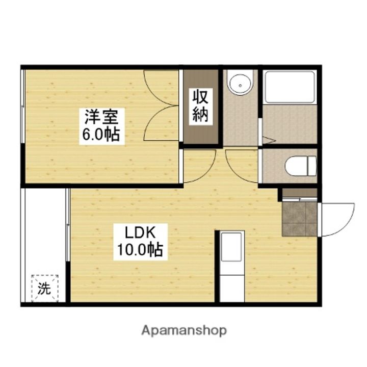 広島県広島市安佐北区亀山4丁目の賃貸アパートの間取り