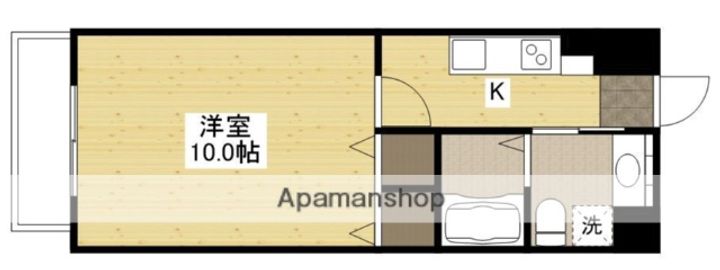 広島県広島市南区金屋町の賃貸マンションの間取り