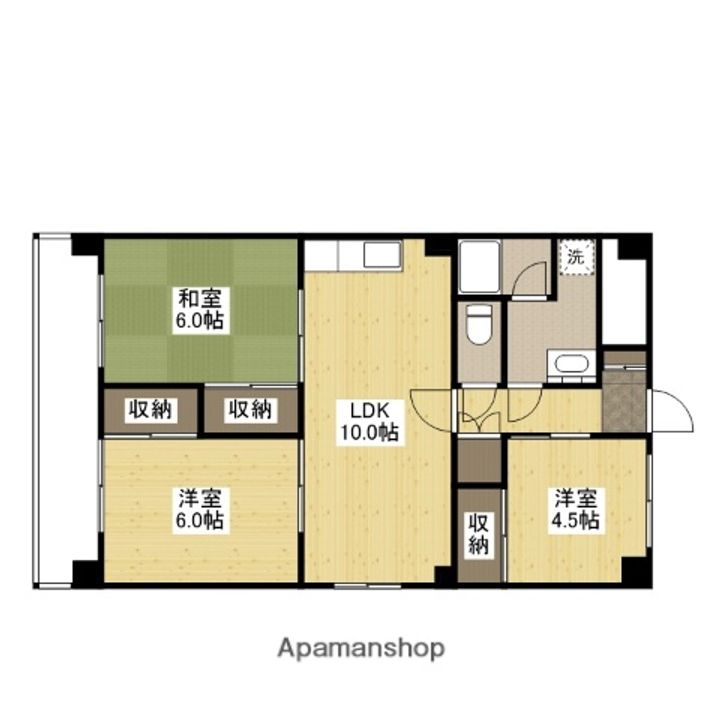 広島県広島市西区庚午北3丁目の賃貸マンションの間取り