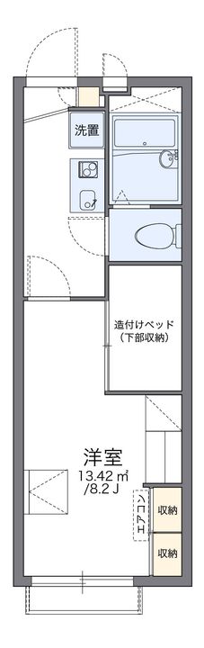 レオパレスこーぽ谷本Ⅱ202の間取り