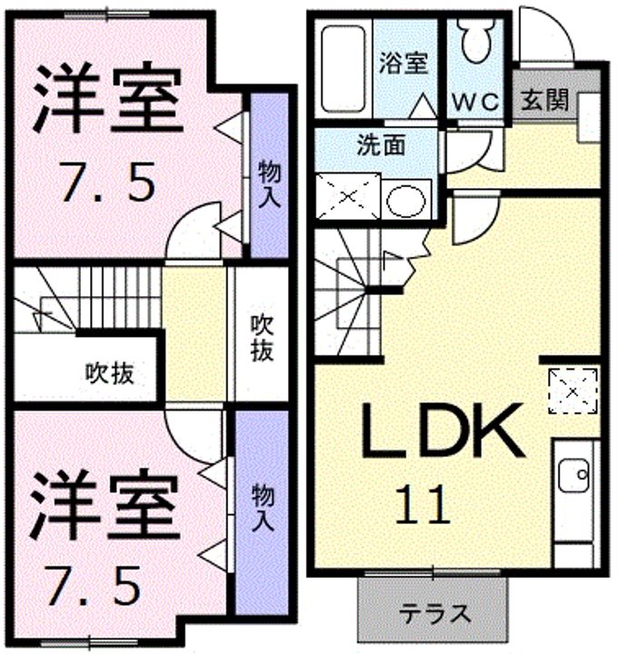 ニュークレストール光ケ丘の間取り