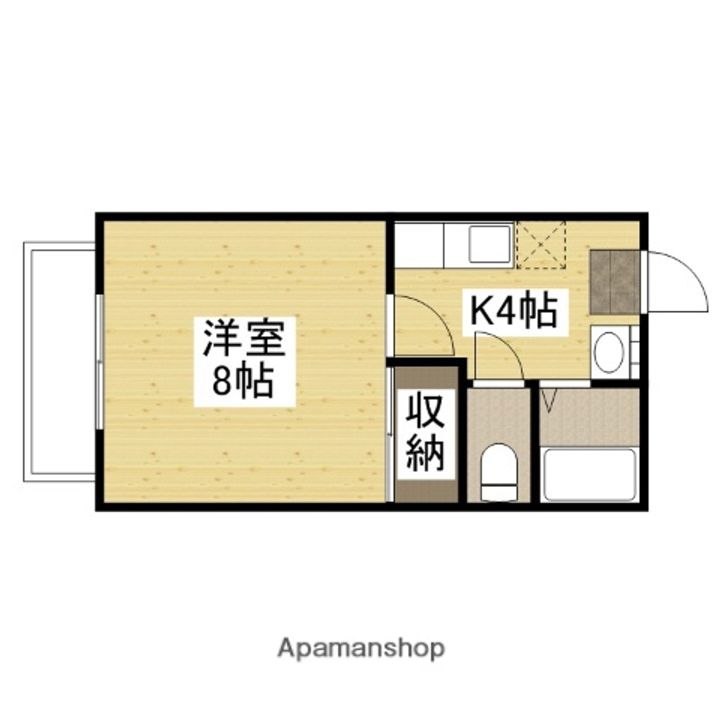 広島県広島市安佐南区祇園1丁目の賃貸アパートの間取り