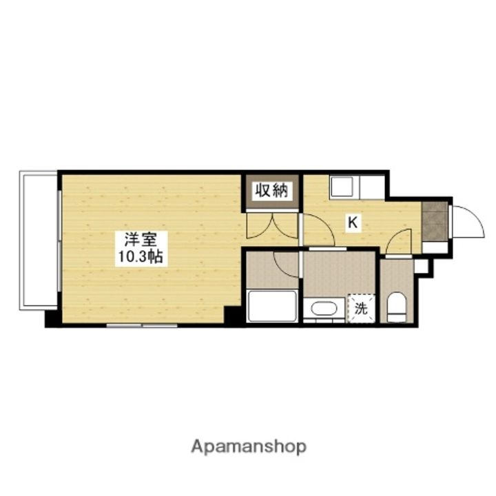 広島県広島市西区西観音町の賃貸マンションの間取り