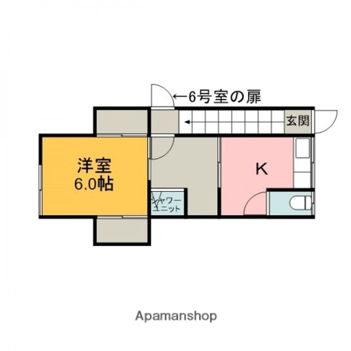 広島県広島市東区尾長東1丁目の賃貸アパートの間取り