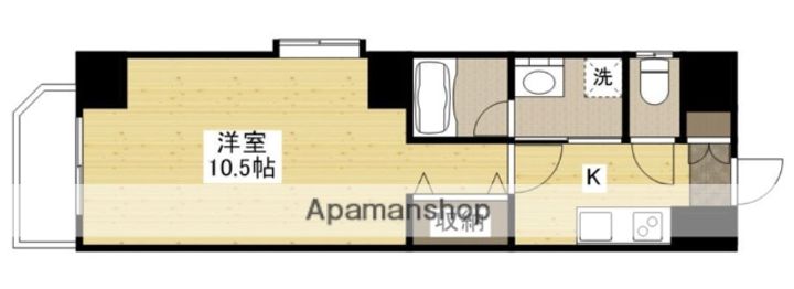 広島県広島市中区広瀬町の賃貸マンションの間取り