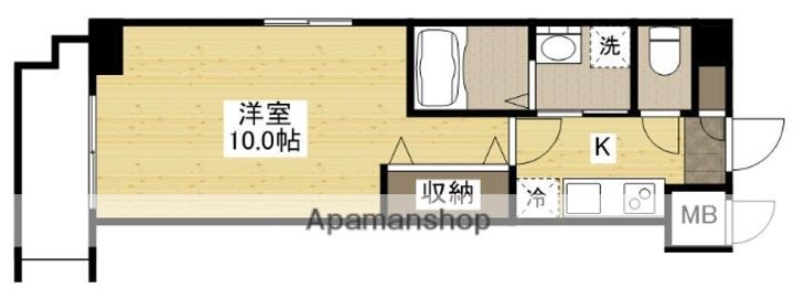 広島県広島市中区大手町5丁目の賃貸マンションの間取り
