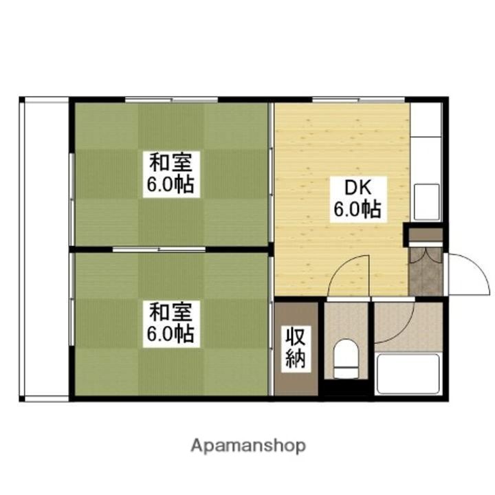 広島県広島市安佐北区口田4丁目の賃貸マンションの間取り