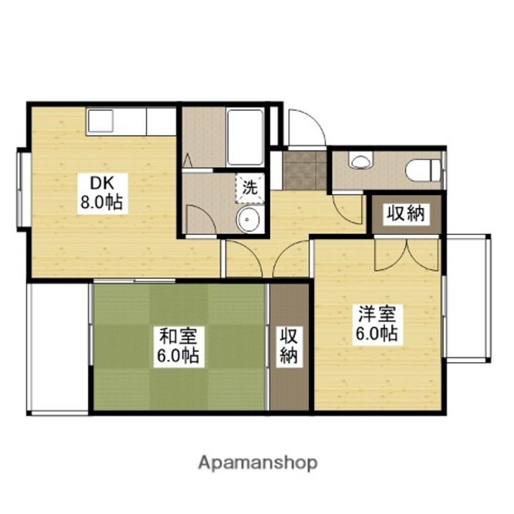 広島県広島市安佐北区可部南1丁目の賃貸マンションの間取り
