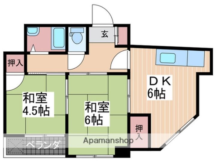 広島県広島市西区天満町の賃貸マンションの間取り