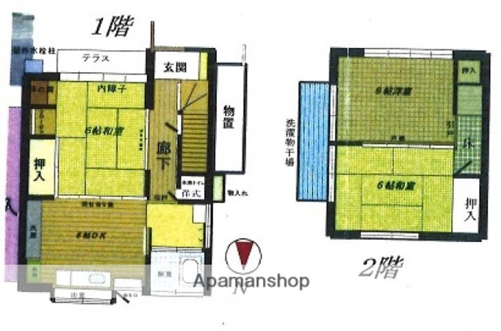 広島県安芸郡府中町宮の町4丁目(一戸建)の賃貸物件の間取り