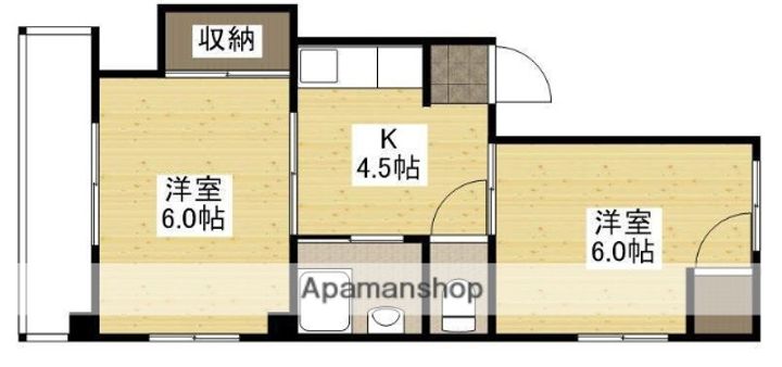 広島県広島市西区観音町の賃貸マンションの間取り