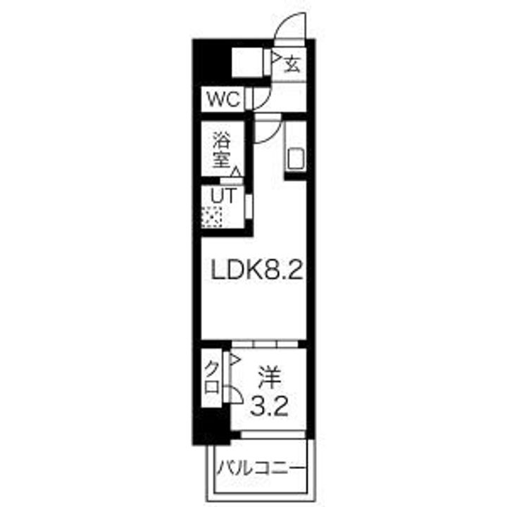 広島県広島市中区東平塚町の賃貸マンションの間取り