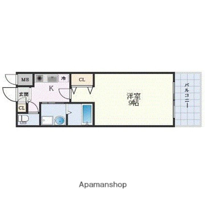 広島県広島市西区南観音町の賃貸マンションの間取り