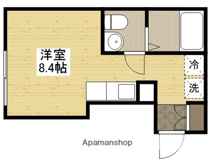 広島県広島市南区本浦町の賃貸アパートの間取り