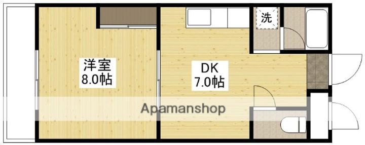広島県広島市南区皆実町4丁目の賃貸マンションの間取り