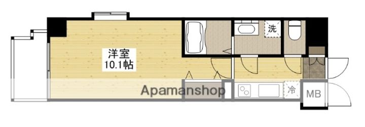 広島県広島市中区大手町2丁目の賃貸マンションの間取り