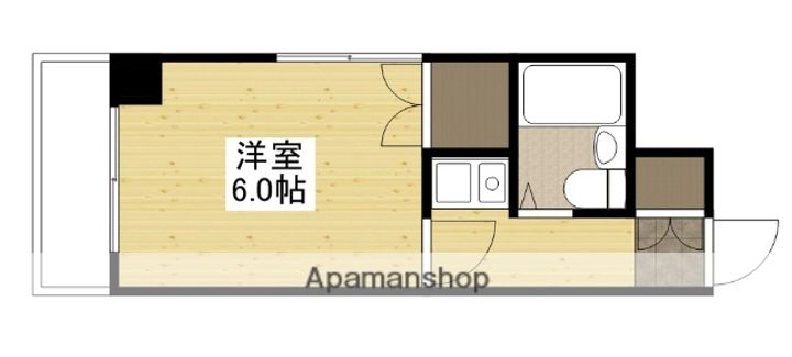 広島県広島市中区宝町の賃貸マンションの間取り