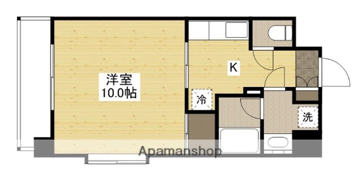 広島県広島市中区竹屋町の賃貸マンションの間取り
