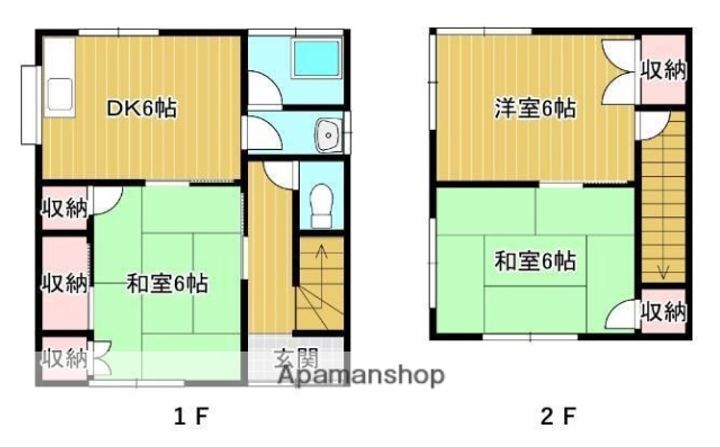 広島県安芸郡海田町国信2丁目(一戸建)の賃貸物件の間取り