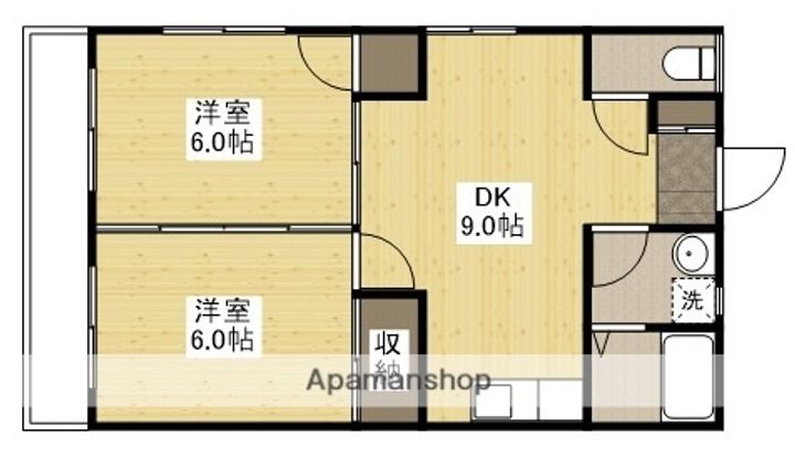 桑原コーポ2の間取り
