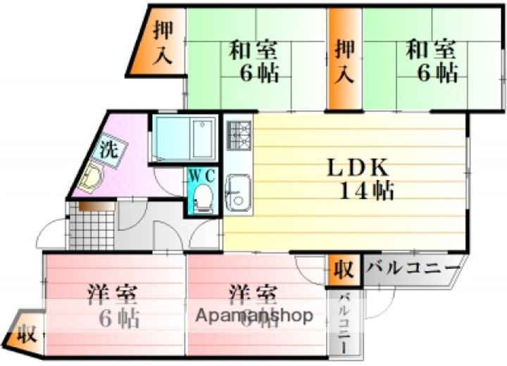 恵和レジデンス2の間取り