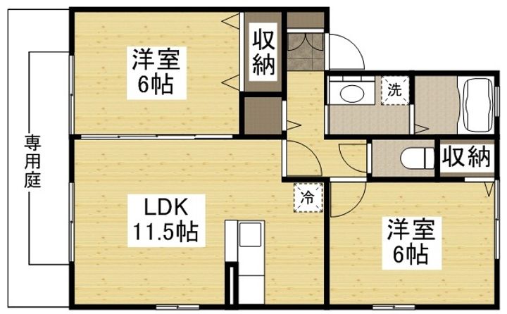 マリンハイツ A棟の間取り