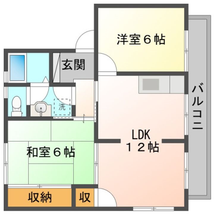 メゾンいちば A棟201号室の間取り