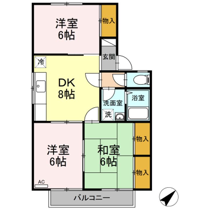 クレエルKB棟の間取り