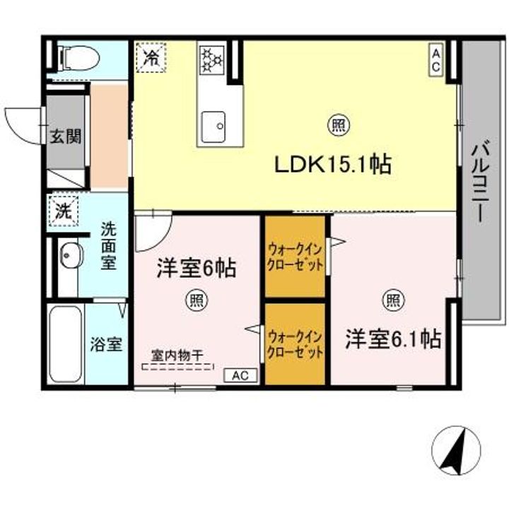 フェリーチェ西原の間取り