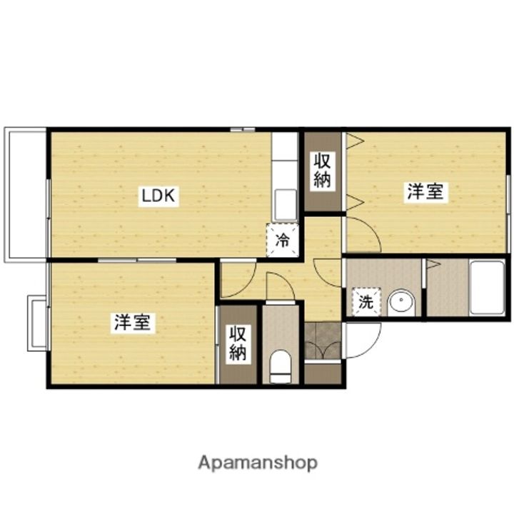 広島県広島市安佐南区上安7丁目の賃貸アパートの間取り