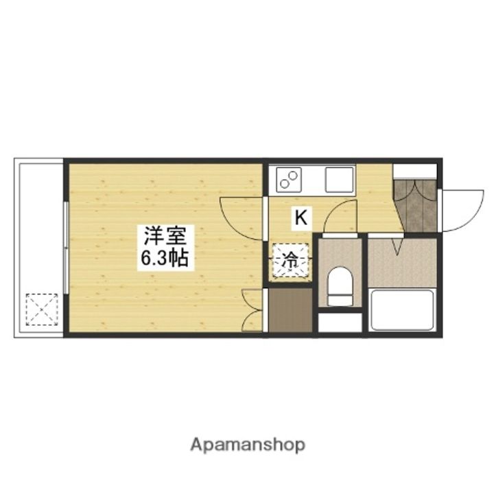 広島県広島市安佐北区亀山2丁目の賃貸マンションの間取り