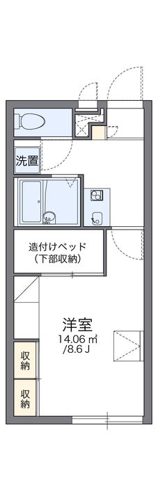 レオパレスグラシューズK203の間取り