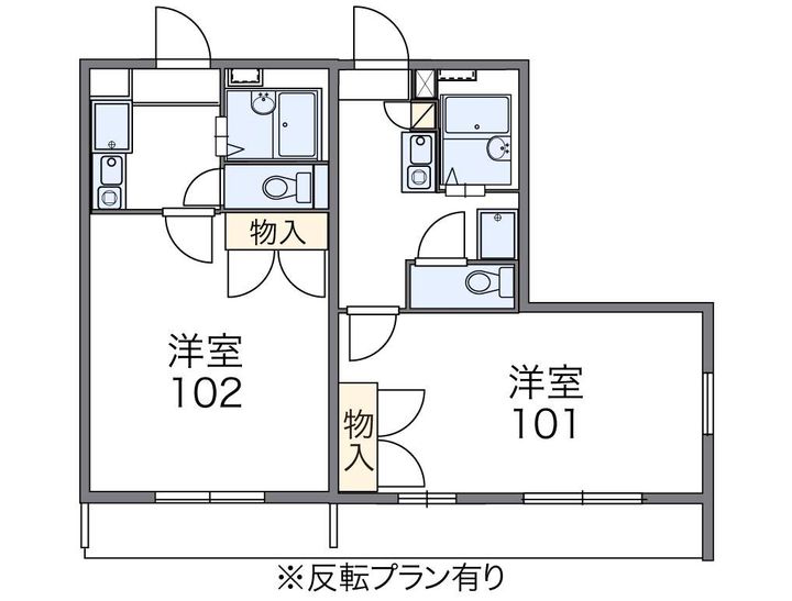 レオパレスこーぽ谷本204の間取り