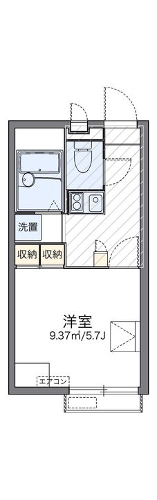 レオパレスFUTASE207の間取り
