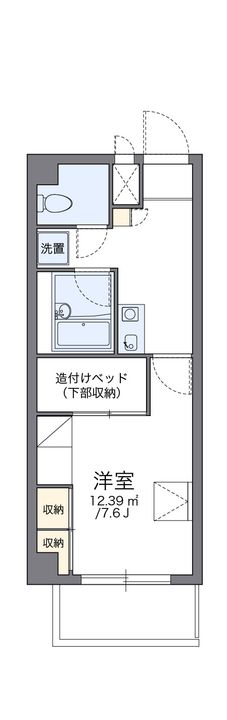 レオパレスHANAGURI507の間取り