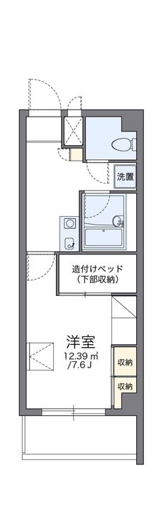 レオパレスHANAGURI401の間取り