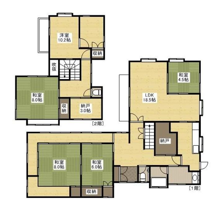 広島県広島市東区尾長東2丁目(一戸建)の賃貸物件戸建ての間取り